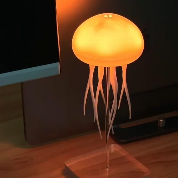 LED Cute Jellyfish Night Light, RGB Gradient Cute Jellyfish Rechargeable Bedside Lamp - Type-C Table Lamp Bedside Lamp