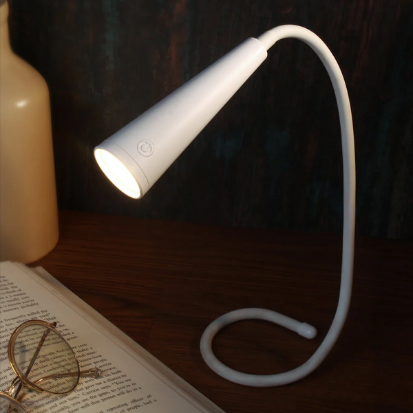 Book Light for Reading in Bed, Rechargeable Dimmable LED Neck Light with Gooseneck, 3 Colours & Stepless Dimming