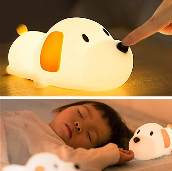 Cute Puppy Soft Silicone USB Rechargeable Brightness Adjustable Timing Function