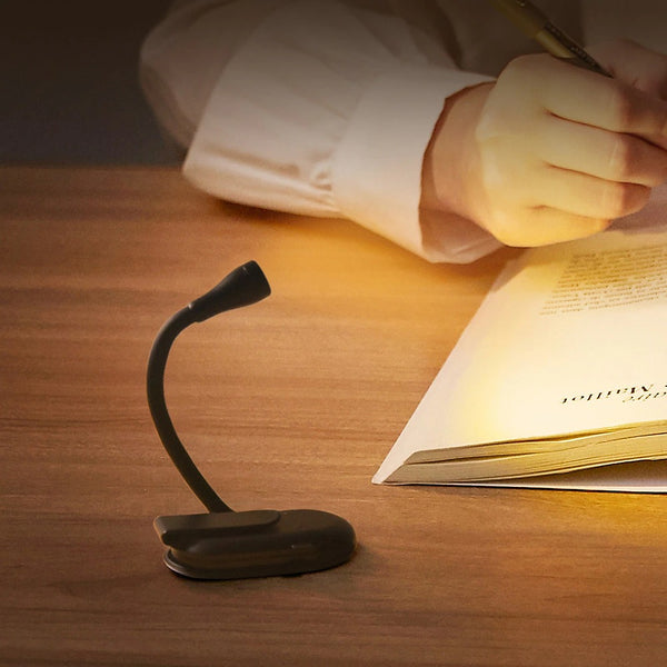 Reading Light Book Lamp | Clip on LED Rechargeable USB Portable 3 Color Step less Dimming