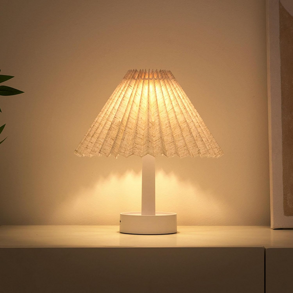 NYRWANA Rechargeable Night Lamp with Adjustable Brightness | Aesthetic Table Light with Umbrella Design | USB Charging | Soft Ambient Light for Bedroom, Living Room & Study | 1200mAh Battery