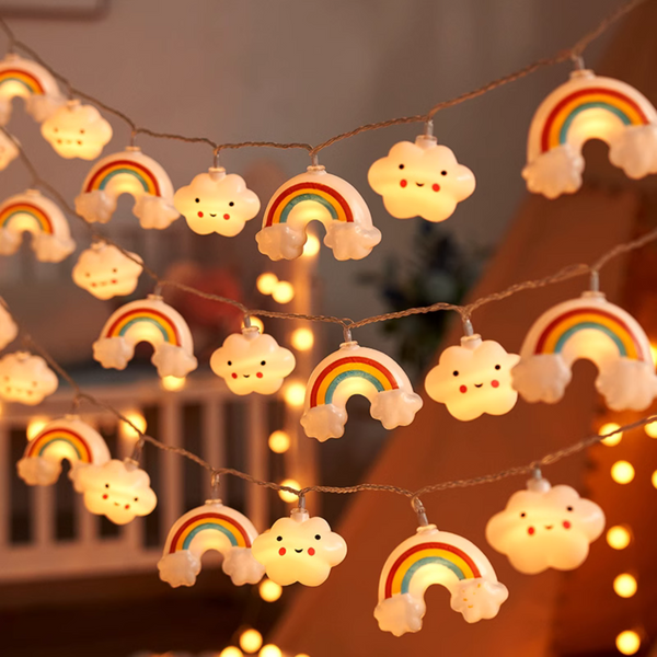 Rainbow Fairy String Lights Star Cloud Fairy Lights