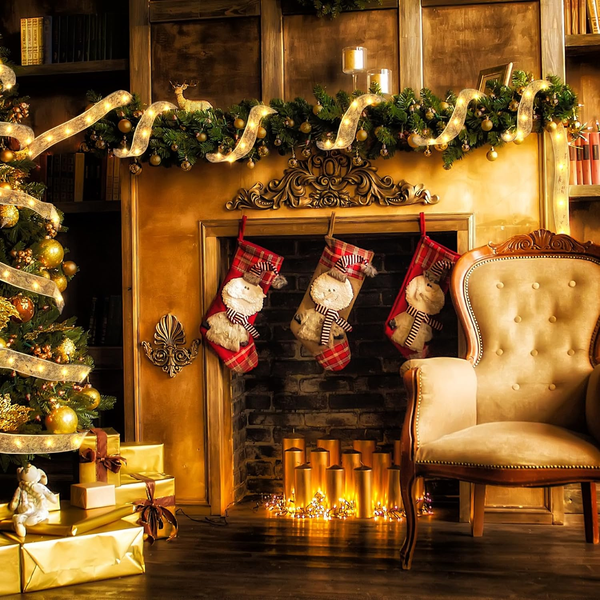 NYRWANA Christmas Ribbon LED Lights | Shining Ribbon Fairy Lights for Christmas Tree Decoration | Battery Operated Glow Ribbon Lights for Indoor & Outdoor Use | Wedding, Garden, Holiday & Party Décor