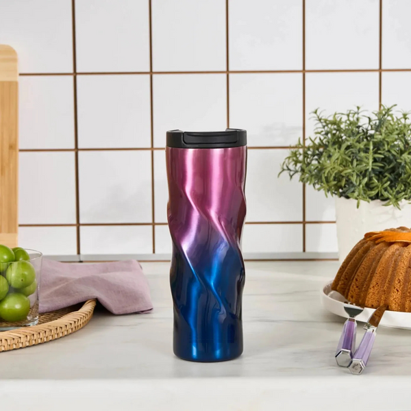 NYRWANA 500 ml Vacuum Insulated Stainless Steel Hot and Cold Tea/Coffee Tumbler with Lid, Easy Sip Tumbler with Spill Proof Sipper Cap for Travelers
