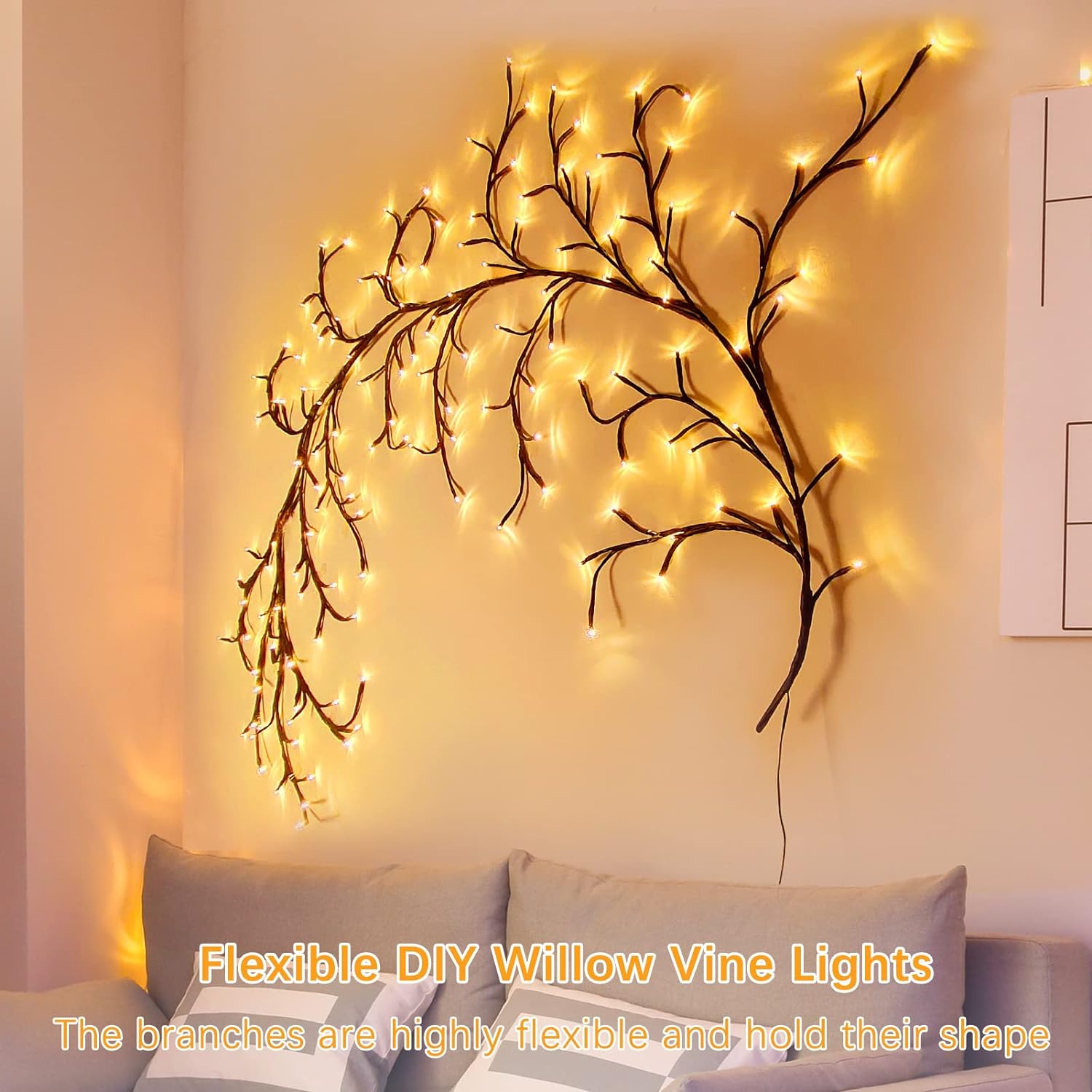 Lighted Willow Vine Plants for Room, Tree Branches Light – Nyrwana