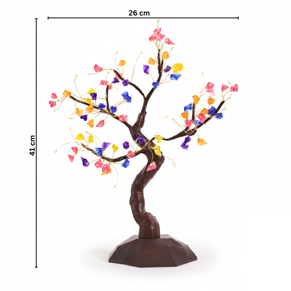 NYRWANA Bonsai LED Desk Tree Lamp with Bead Lights | Touch Sensor Table Lamp for Bedroom, Home & Wedding Décor | USB & Battery Powered Night Light Lamp for Indoor Decoration