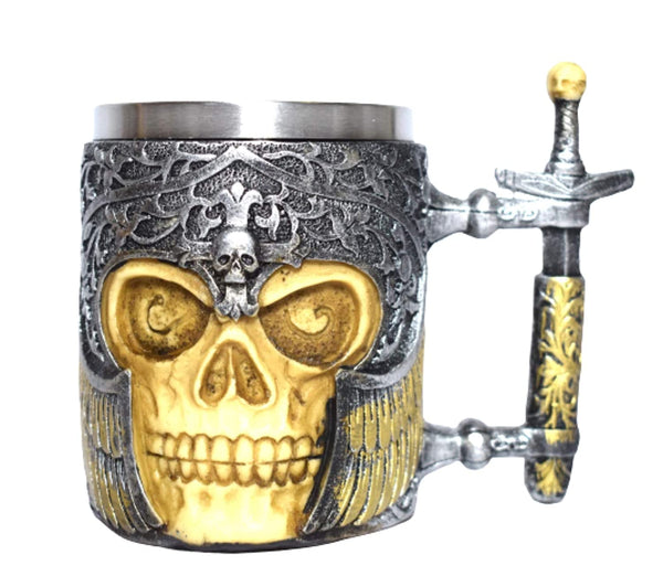 3D Skull Bone Stainless Steel Coffee Mug