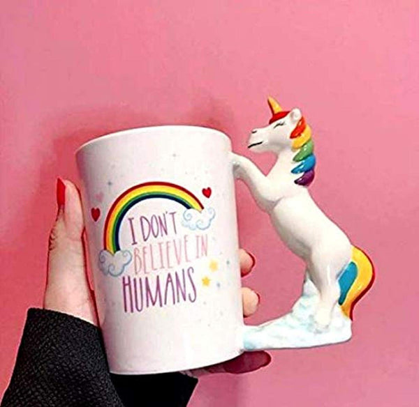 3D Unicorn Handle Coffee Mug