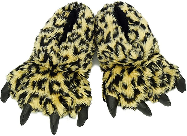 Monster Claw Soft Plush Toy Slippers (Black Gold)