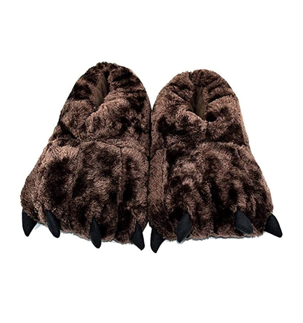 Monster Claw Soft Plush Toy Slippers (Brown)