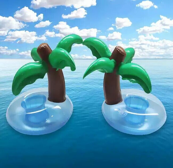 Inflatable Floating Palm Tree  Drink Holder Pack of 6