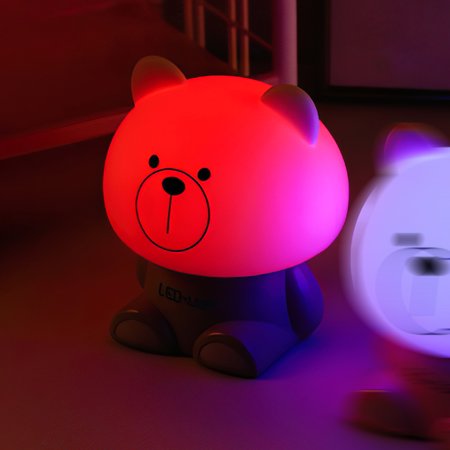 Silicone Teddy Bear  Rechargeable LED Night Lamp