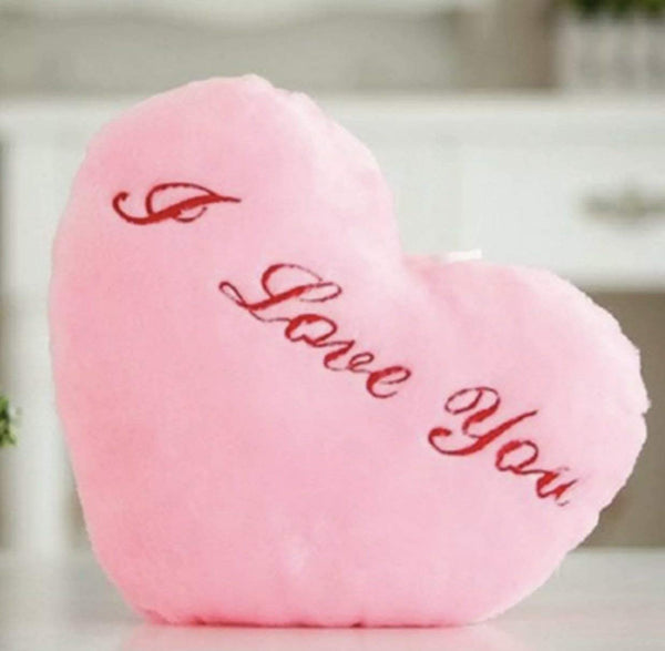 Heart Led Light Plush Toy Pillow (Pink)