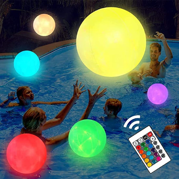 Inflatable Pool Ball LED 16 Color, Changing Ball for Pool