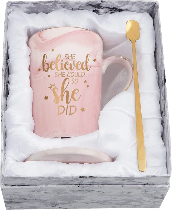 She Believed She Could So She Did- Motivational Mug with Gift Box