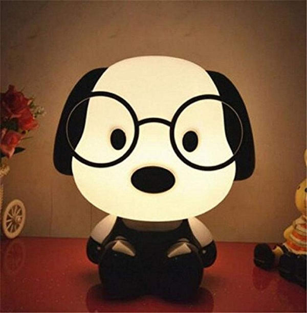 Cute Dog Night Night Lamp (Black)